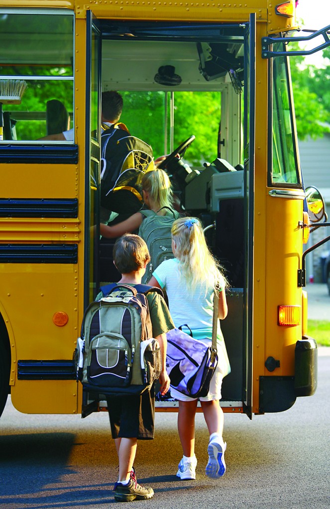 Kids Getting on School Bus