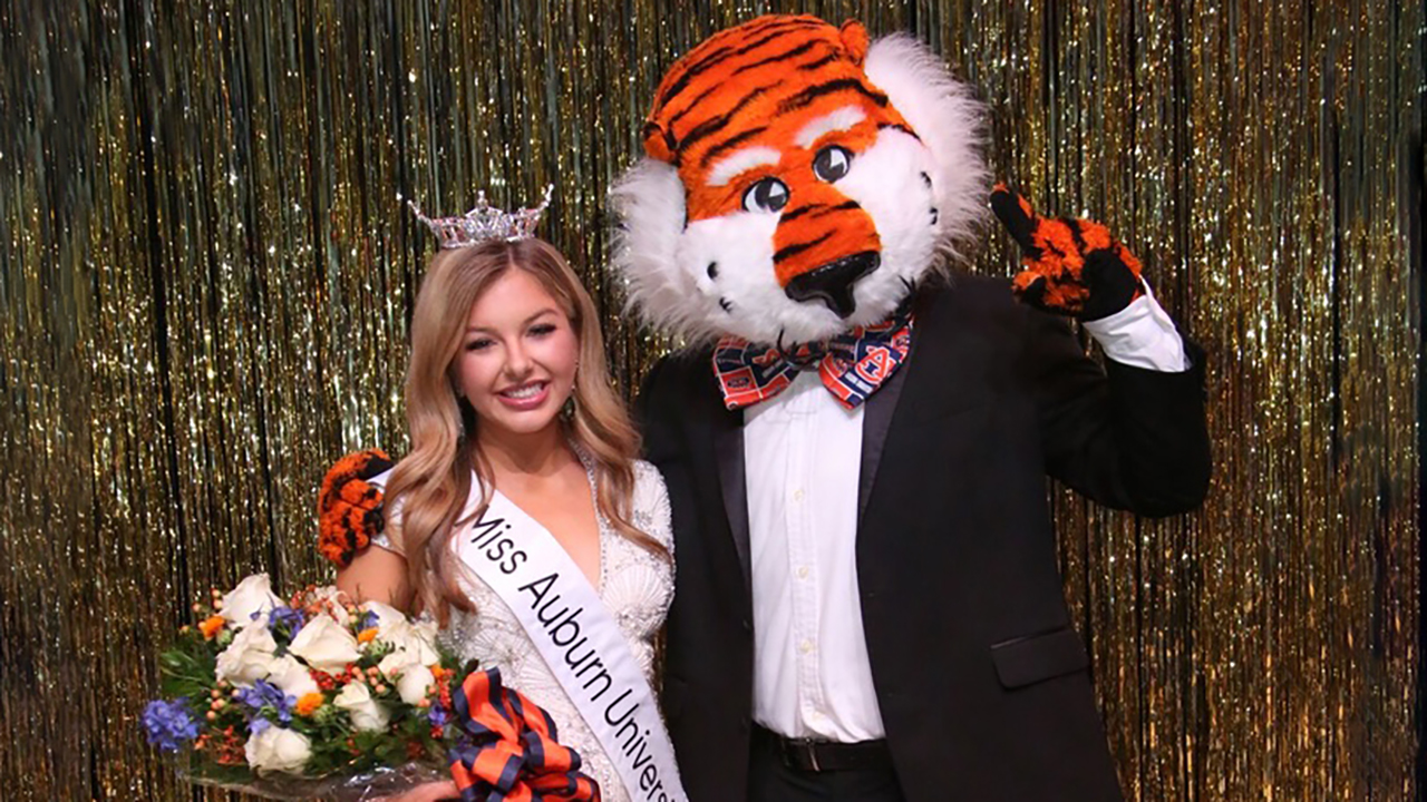 Collins McMurray and Aubie.