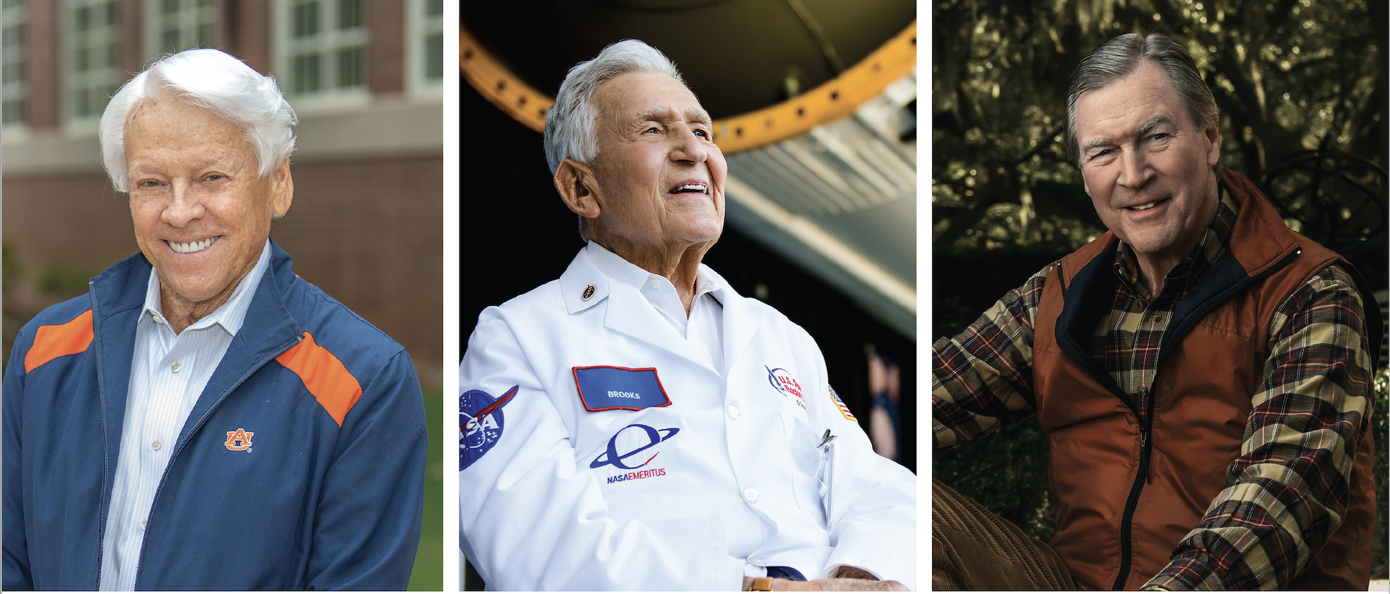 Three Auburn Engineering graduates were selected to receive the highest honor given by the Auburn Alumni Association at Auburn’s 2021 Lifetime Achievement Awards ceremony in June: Raymond
Loyd, ’61 mechanical engineering; Brooks Moore, ’48 electrical engineering; and William Reed, ’70 aviation management.
