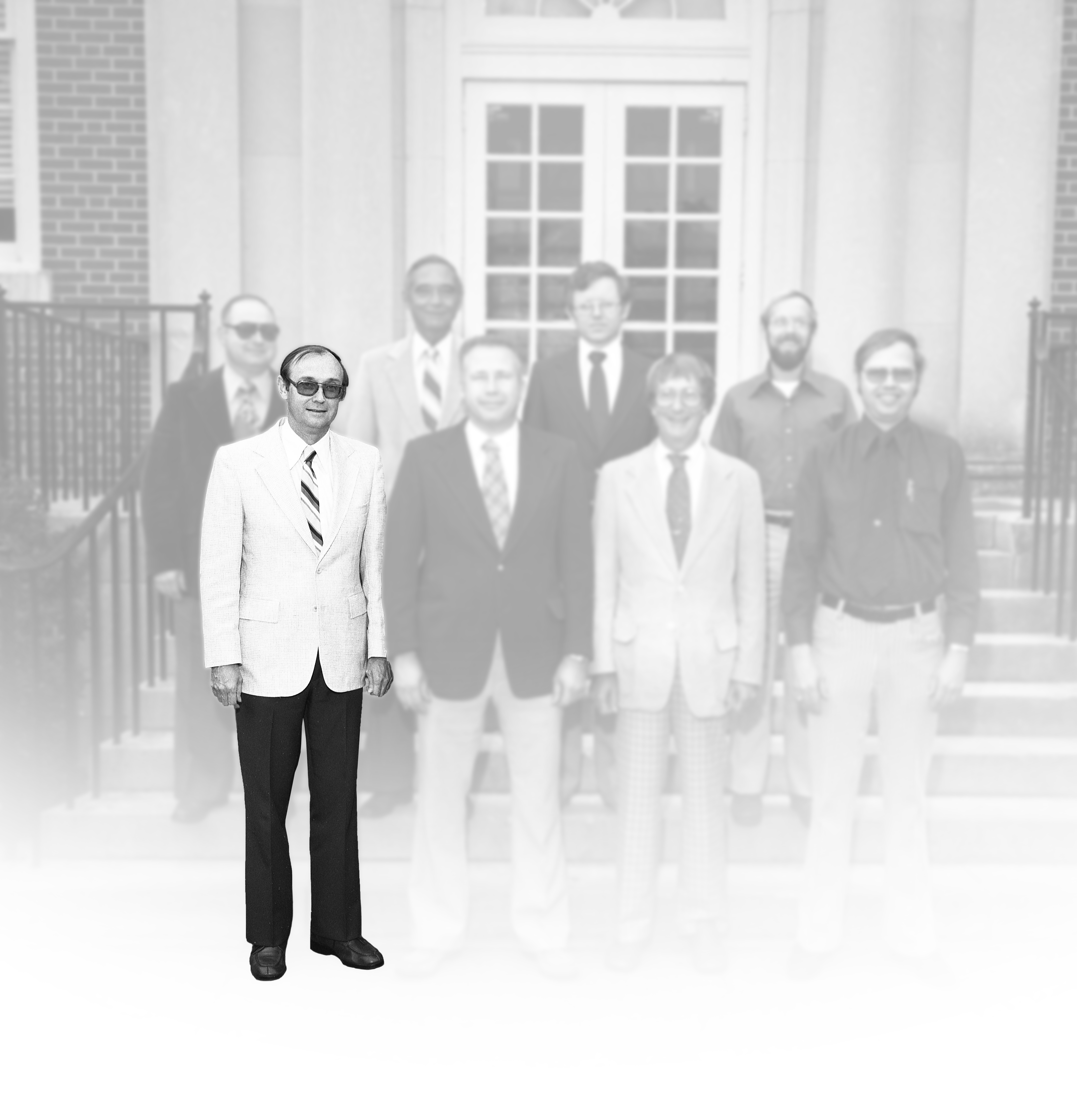 Paul Turnquist with Agricultural Engineering faculty in 1981.