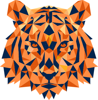 Auburn Hacks tiger logo.